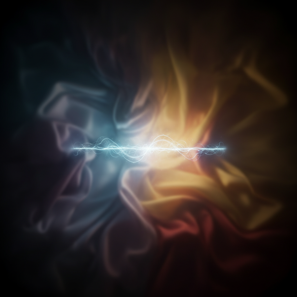 Konzeptbild einer sanften, leuchtenden Grenze, die psychologische Klarheit und Grenzsetzung im Kontext des abendlichen Einschlaf-Dramas darstellt und den Flüsterton-Hack visualisiert.