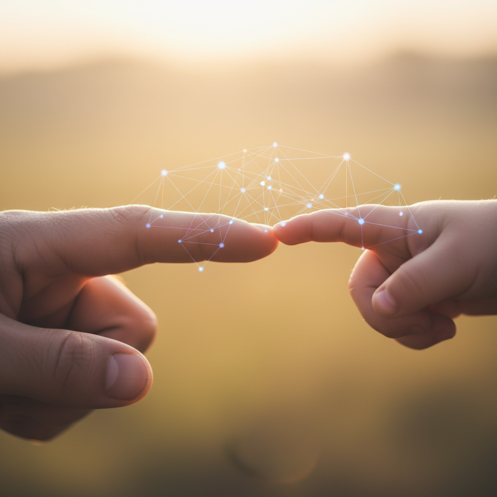 Detailaufnahme von ineinandergreifenden Händen als Symbol für die Co-Regulation und den liebevollen Umgang mit Wutanfälle Kleinkind.