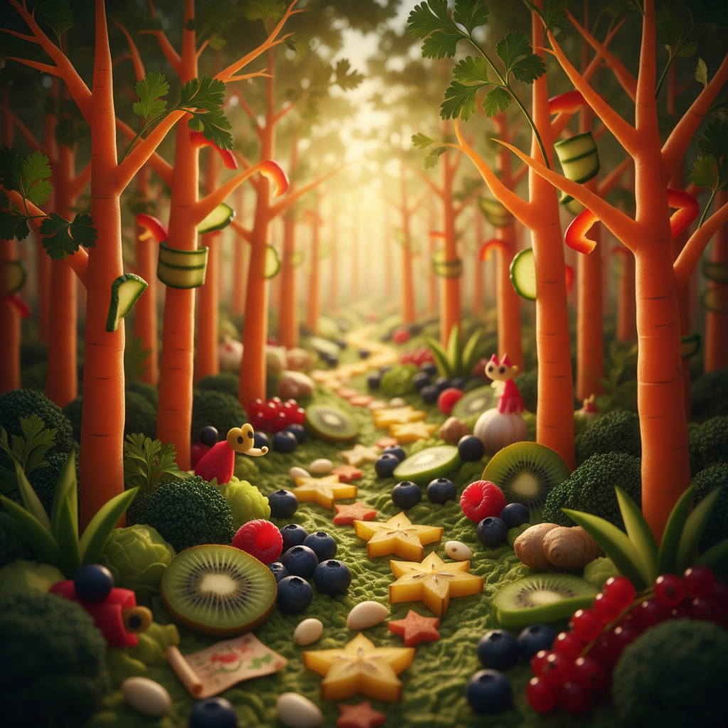 Ruhiger Moment in der Natur, in dem ein Elternteil und Kind eine Blume betrachten, symbolisierend die Entschleunigung und den Fokus des Slow Parenting Konzepts.